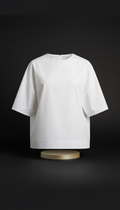 Structured Cotton Poplin Top Gallery White