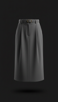 Tailored Midi Skirt Urban Graphite